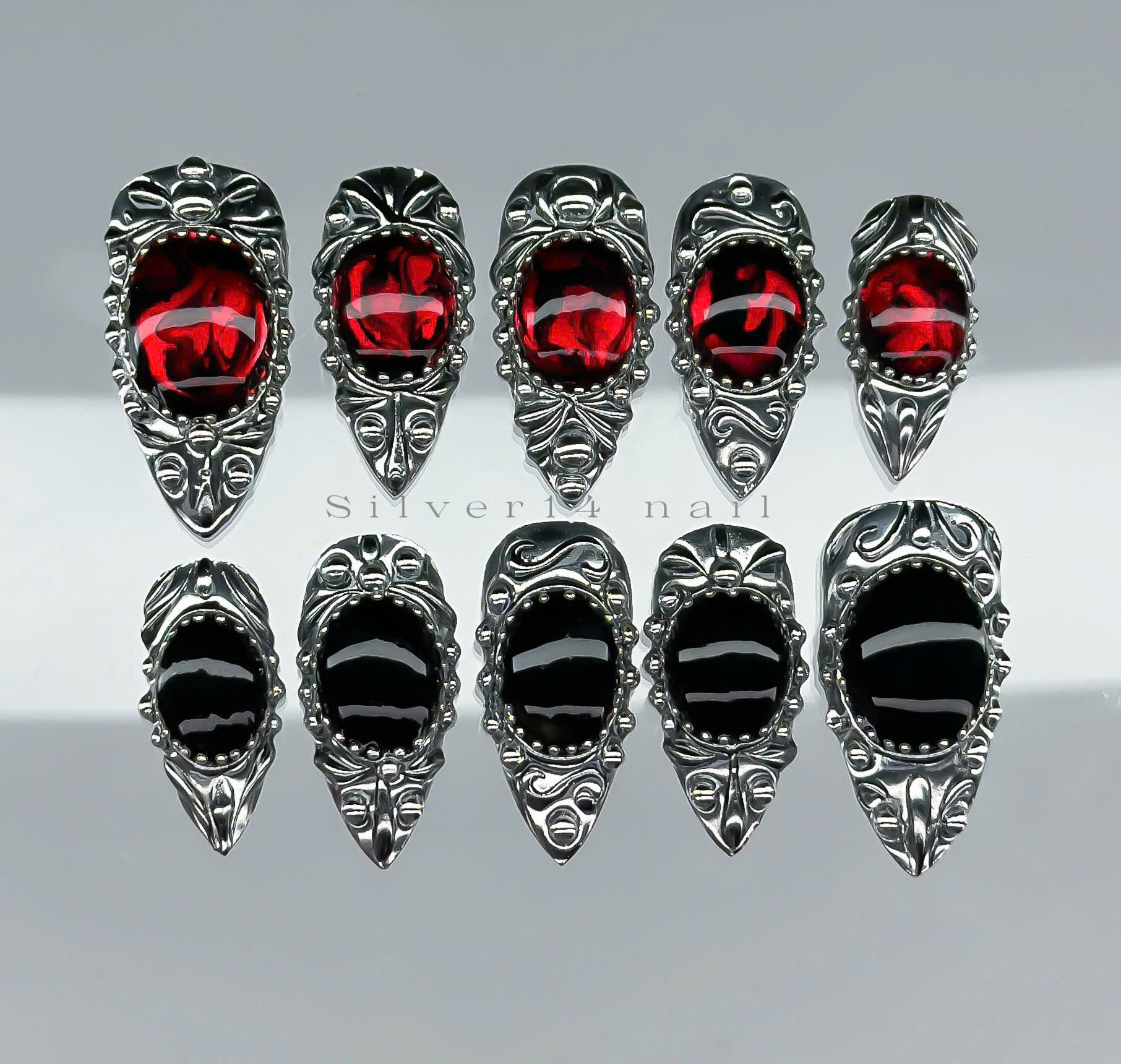 Crimson Gothic Mirror (203)