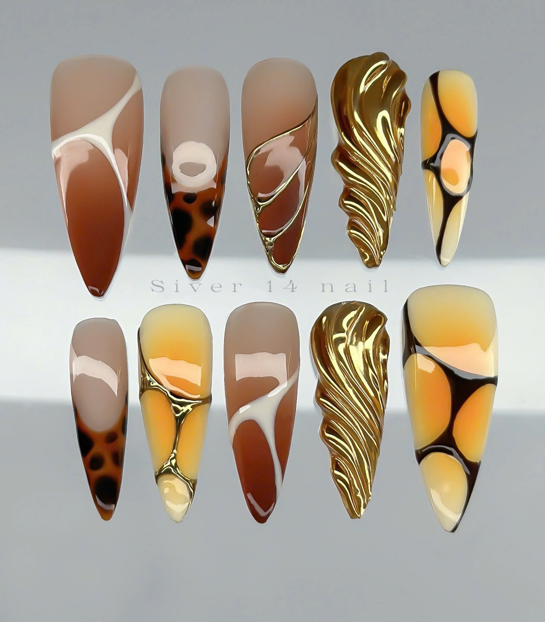 Golden Mocha Abstract (172)