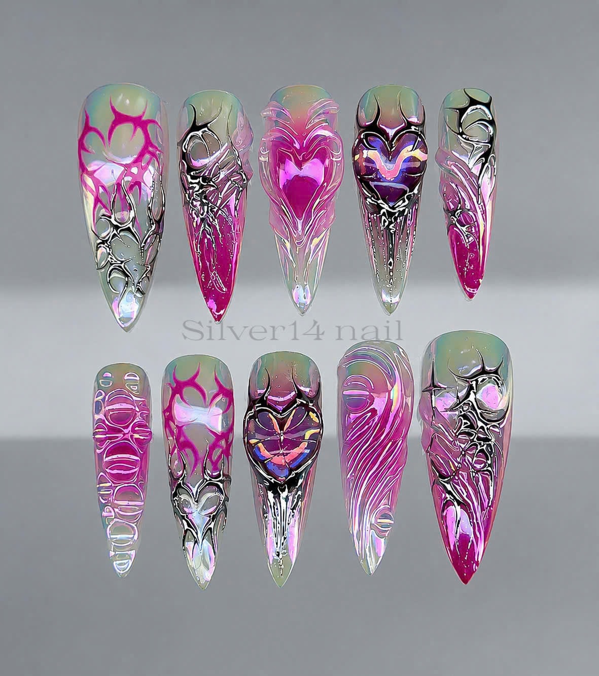 Neon Chrome Heart (208)